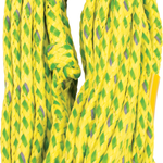 4-rider safety tube rope in yellow and green braided design with black strap holder.