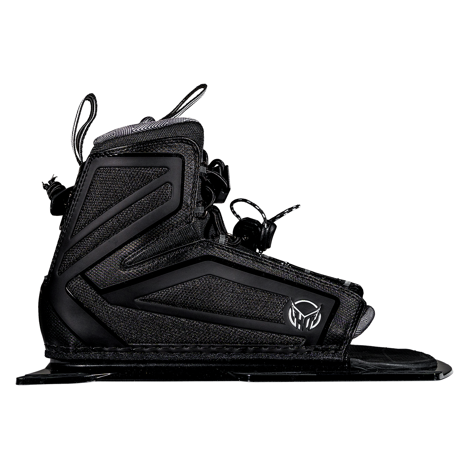 Opposite side view of the black Stance 110 Front boot with gray accents, a secure lace system, and a supportive high cuff.