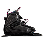 Opposite side view of the Women's Stance 110 Front binding in black, highlighting its high cuff and reinforced structure.