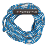 Coiled 2K Tube Rope in blue with a black "HO Sports" handle wrap.