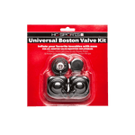 HO Sports Universal Boston Valve Kit in red packaging, including two Boston valves and a Schrader valve adapter.