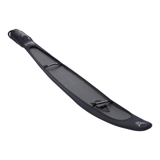 Angled view of the Syndicate Neo Sleeve with Fin Protector, highlighting its reinforced edges and protective fin cover.