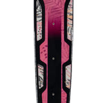 Top view of Womens Omni 2022 ski with a pink floral pattern, black detailing, and a centered OMNI logo.