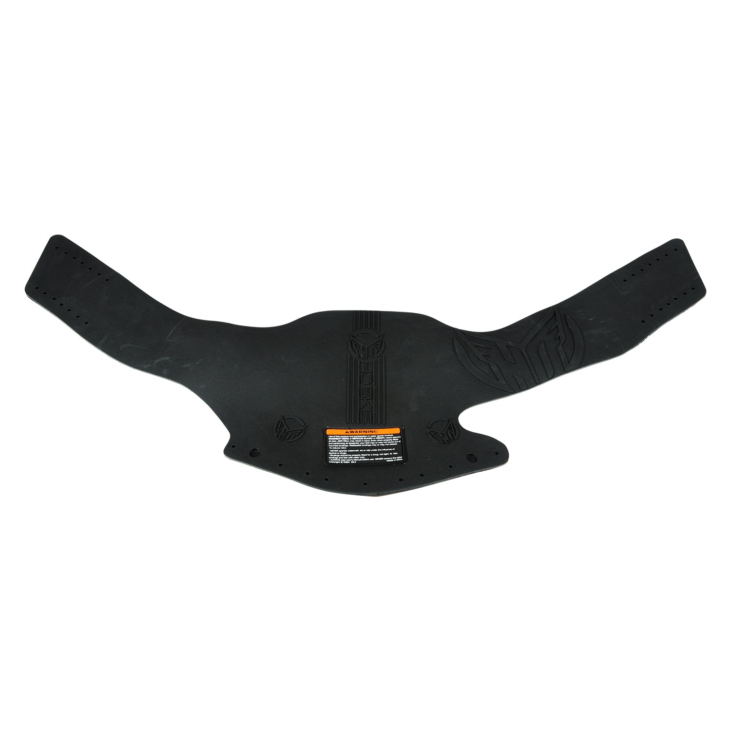 Top view of Animal Ski Boot Rear Overlay OSFA in black with curved wings and embossed HO logo.