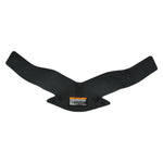 Top view of the Venom Rear Ski Boot Overlay OSFA laid flat in black rubber.