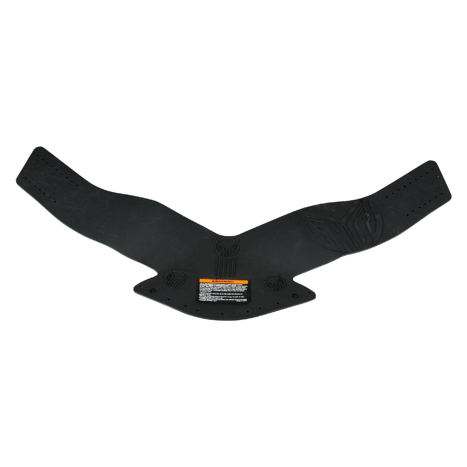 Top view of the Venom Rear Ski Boot Overlay OSFA laid flat in black rubber.