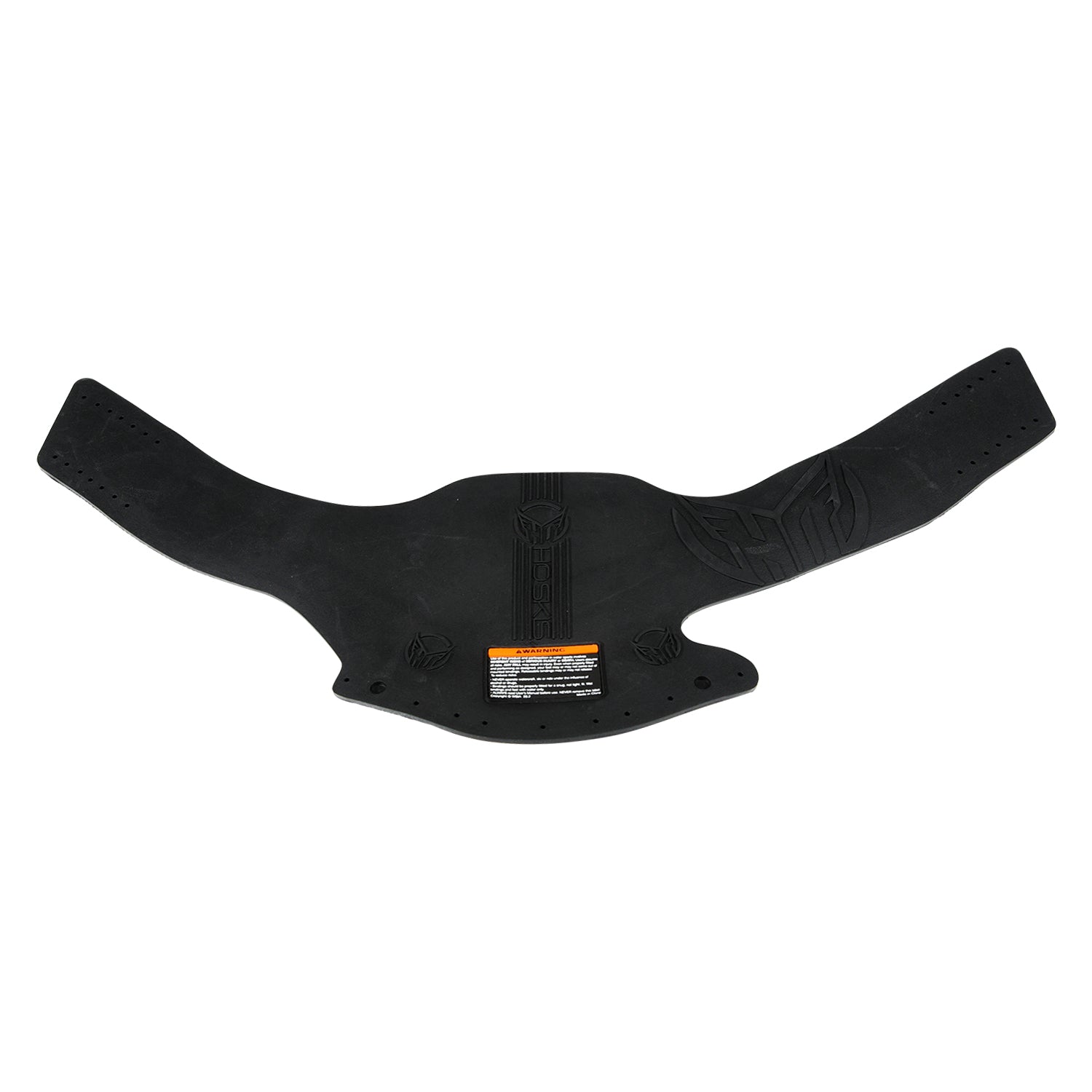 Top view of the Animal Ski Boot Front Overlay OSFA shown flat in black rubber.