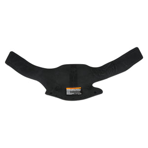 Top view of the Animal Ski Boot Front Overlay OSFA shown flat in black rubber.