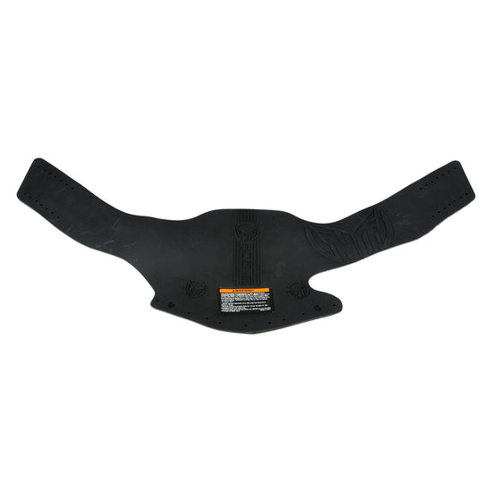 Top view of the Animal Ski Boot Rear Overlay OSFA laid flat in black rubber.