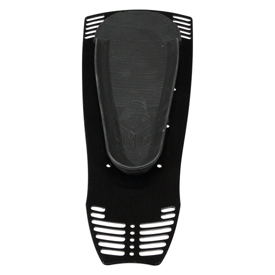 Top view of the Stance Rear Plate with Footbed featuring a slotted plate design.