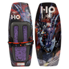 Top and bottom view of Joker kneeboard with dark comic villain graphic, HO logo, purple pad, and red strap.