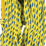 2-rider safety tube rope in yellow and blue braided design with black strap holder.