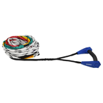 Torq Course ski rope and handle in white with colored sections.