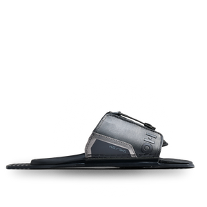 Side view of Stance UltraLite Adjustable Rear Toe Plate in black and gray with HO logo.