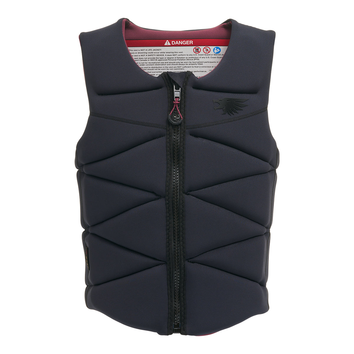 Front view of Women's Syndicate Zero Vest with zip closure and padded panels.