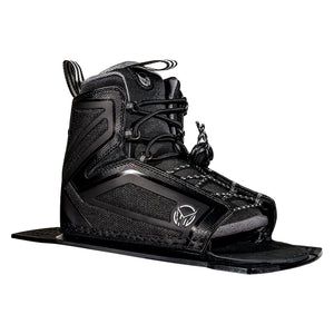 Angled view of the black Stance 110 Rear boot with reinforced panels, lace-up closure, and HO Sports logo on the side.