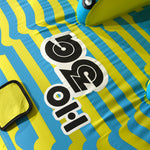 Angled top view of 3G Tube with striped pattern and large 3G logo design.