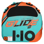 Front view of Glide 2 Tube in teal and orange with black pad and bold logo design.