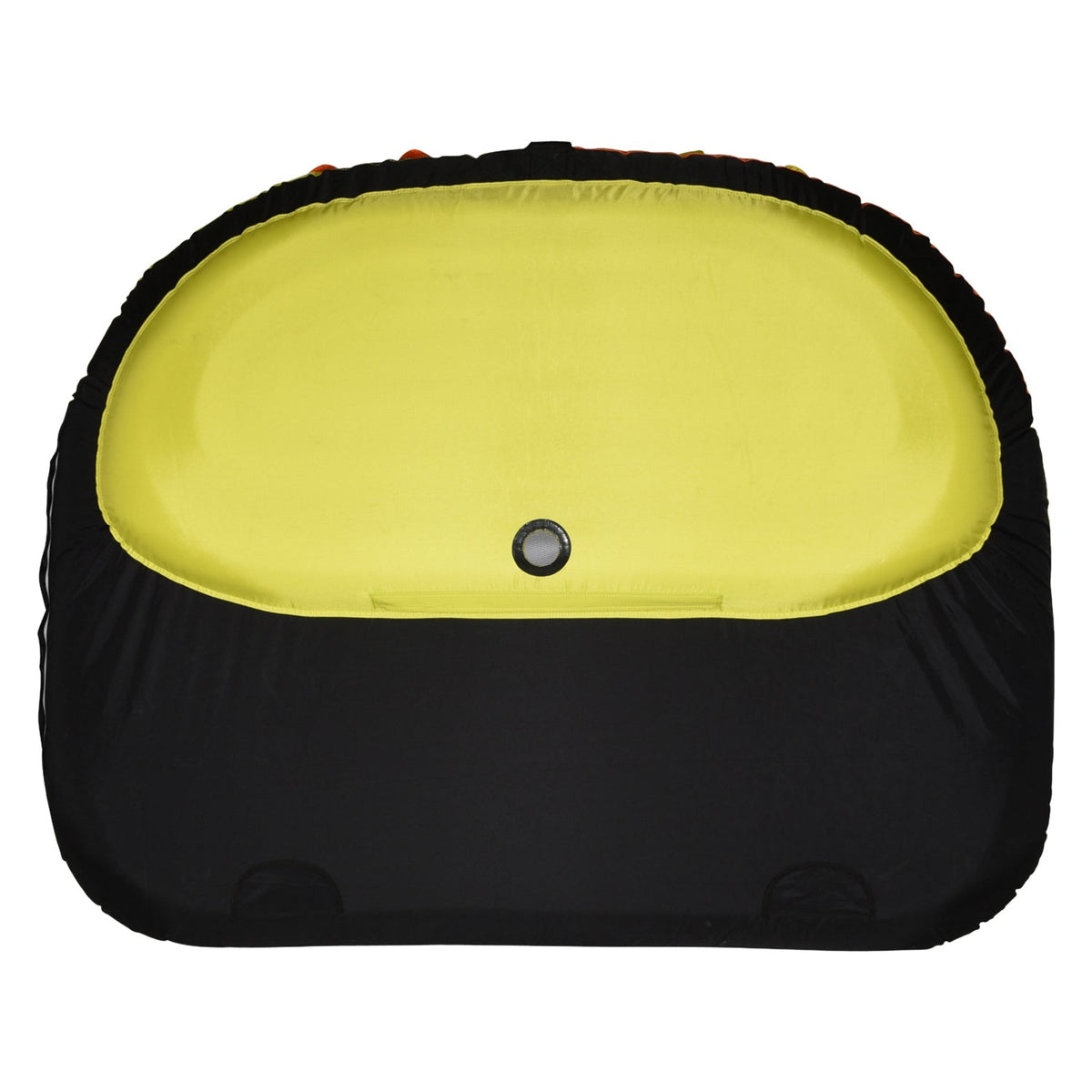 Base view of the Glide 3 Tube with a black base and yellow top, showing the air valve.