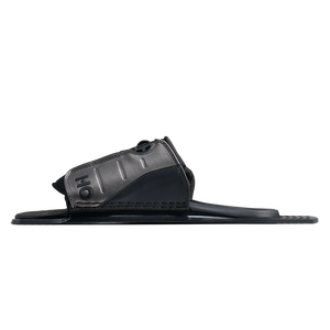 Opposite side view of Stance ATOP Adjustable Rear Toe Plate in black and gray with logo detail.