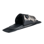 Rear angled view of Stance ATOP Adjustable Rear Toe Plate in black and gray with ATOP dial.