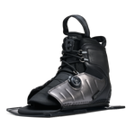 Angled view of Stance ATOP Front Boot in black and gray showing reinforced panels and padded fit.