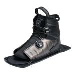 Angled view of Stance ATOP Front Boot in black and gray with lace system and ATOP dial closure.