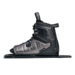 Side view of Stance ATOP Rear Boot in black and gray with ATOP dial and structured design.