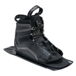 Angled view of Stance Aluminum Rear Boot in black with lace system and padded ankle support.