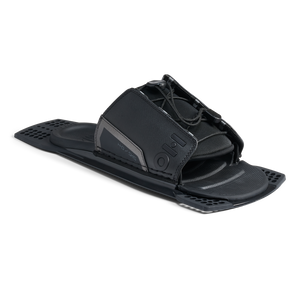 Angled view of Stance UltraLite Adjustable Rear Toe Plate in black and gray.