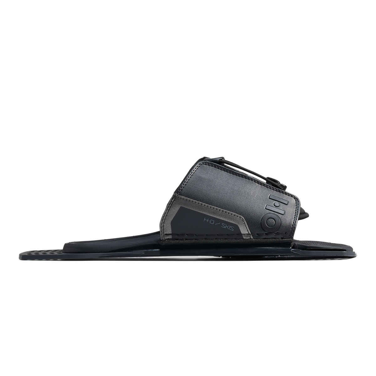 Side profile of Stance UltraLite Adjustable Rear Toe Plate in sleek black and gray.