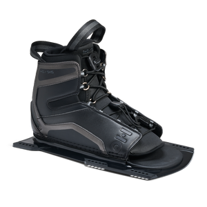Angled view of Stance UltraLite Front Boot in black with lace-up design and reinforced panels.