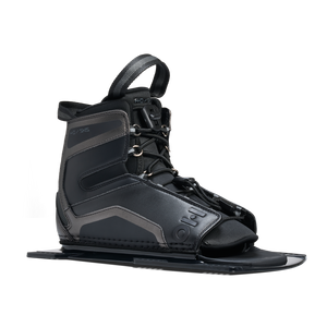 Angled view of Stance UltraLite Front Boot in black with open toe and supportive high ankle.