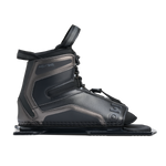 Side view of Stance UltraLite Front Boot in black showing lace system and textured overlays.