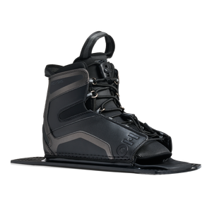 Angled front side view of Stance UltraLite Rear Boot with dark gray overlays on baseplate.