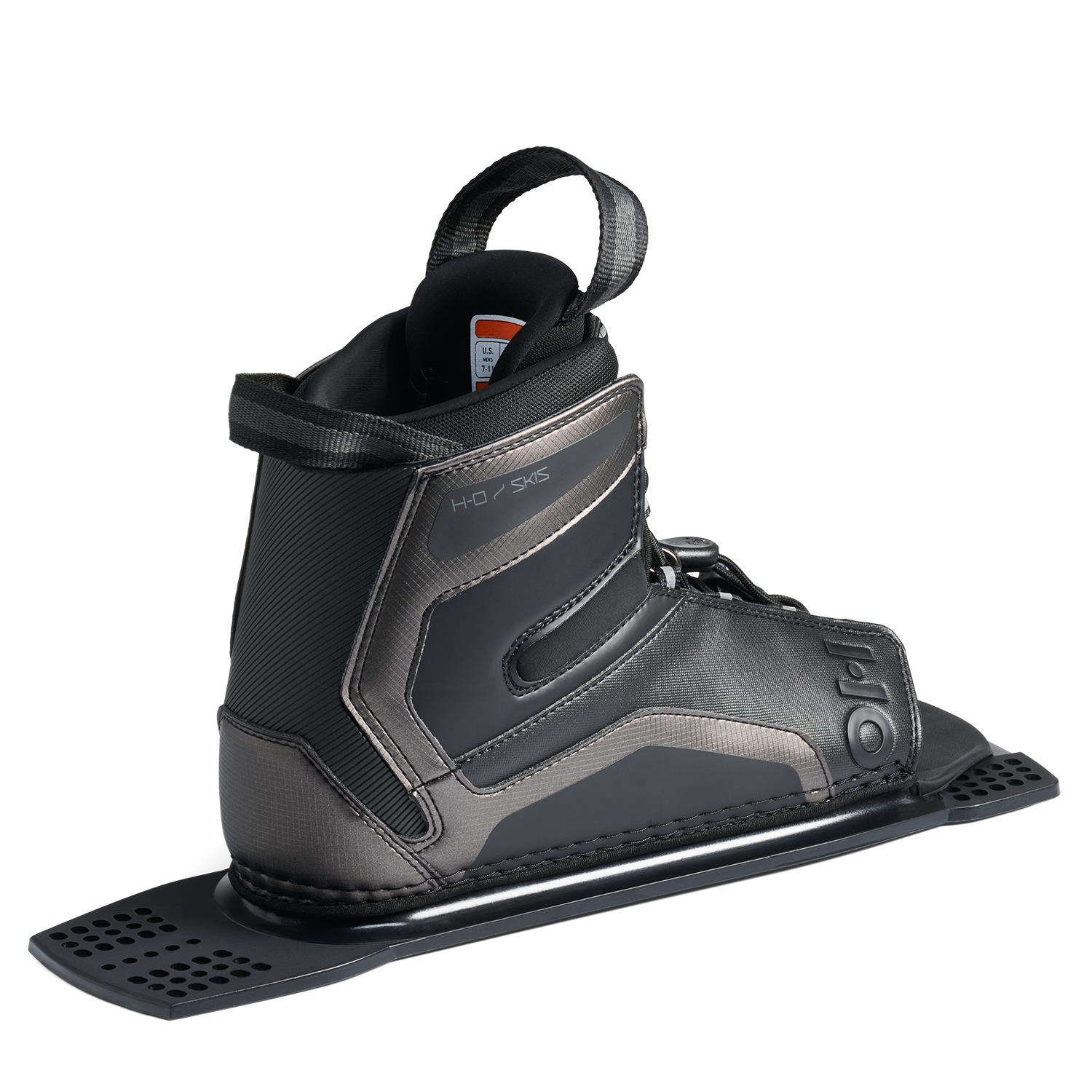 Angled rear view of Stance UltraLite Rear Boot in black with pull loop and padded cuff.