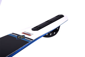 Close-up of a HO Sports waterski with a HO logo on a white background.