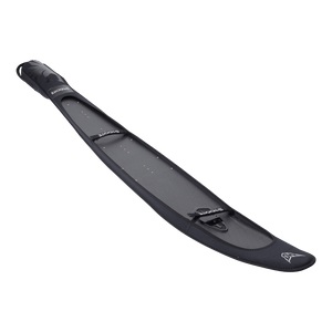 Angled view of the Syndicate Neo Sleeve with Fin Protector, highlighting its reinforced edges and protective fin cover.