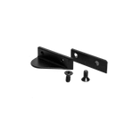 A black Wing Set with two metal brackets, a curved fin attachment, and two black screws.