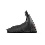 Left side view of the Animal Front binding, featuring a contoured shape, heel cup, and mounting hardware.