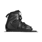Side view of the black Stance 130 Front w/ ATOP boot with glossy accents, laces, and an ATOP dial closure.