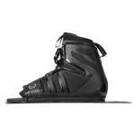 Right side view of the black Stance 130 Rear w/ ATOP boot, with reinforced stitching, textured side panels, and open-toe fit.