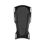 Top view of the black Stance Boot Front Plate w/ Footbed, showing its contoured footbed and mounting slots.