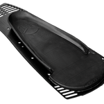 Angled top view of the black Stance Boot Rear Plate w/ Footbed, highlighting its textured footbed and sturdy platform.