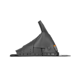 Opposite side view of the black Venom Rear waterski binding featuring embossed HO logo and reinforced structure.