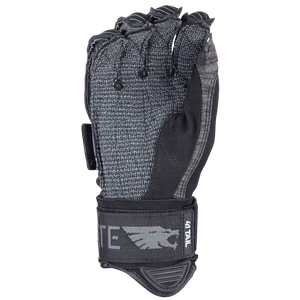 Palm view of the 41 Tail Inside Out with textured grip, gray and black stitching, reinforced palm, and open finger gussets.