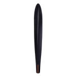 Bottom view of a Burner Combo waterski in solid black with a single fin.